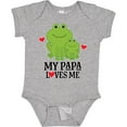 thumbnail image 3 of Inktastic My Papa Loves Me Boys Frog Boys Baby Bodysuit, 3 of 5