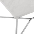 thumbnail image 3 of Pemberly Row Table Basse Rectangulaire en Faux Marbre Blanc et Chrome, 3 of 6