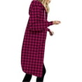 thumbnail image 5 of FDGIU Women's Fleece Jacket - Plaid Pocket Zipper Coat, Soft Warm Short Outerwear for Fall, 5 of 5