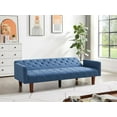 thumbnail image 2 of CHEERFUN Factory Tufted Back Sofa Mid-Century Convertible Sofa Bed for Living Room, Blue, 2 of 7