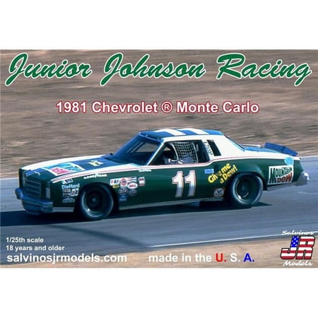 Salvinos JR Models SJMJJMC1981R 1-25 Junior Johnson Racing Car Model for 1981 Chevrolet Monte Carlo