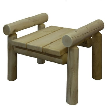 Contoured Comfort Cedar Log Ottoman