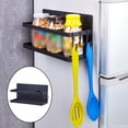 thumbnail image 3 of Estante lateral del refrigerador Estante de especias Soporte para condimentos Almacenamiento de aceites de cocina pequeña sala de Ahorro de negro BLESIY Estante de almacenamiento de especias, 3 of 8