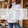 thumbnail image 3 of LUVDA Women's Stripe Fleece Jacket Full Zip Stand Collar Cozy Casual Fall Winter, 3 of 9