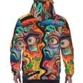thumbnail image 7 of Lsque Psychedelic Faces Colorful Pattern Casual Men's Hoodie,Hooded Sweatshirt with Kangaroo Pocket,Pullover Hoodie-Medium, 7 of 7
