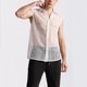 thumbnail image 1 of Camiseta sin mangas con cuello vuelto para hombre, informal, a la moda, lisa, sin mangas, con botones, blusa de poliéster con encaje., 1 of 5