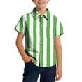 thumbnail image 2 of Blusa y camisa de manga corta con cuello vuelto, moderna e informal, con estampado del Día de San Patricio, con bolsillo, para uniforme escolar, para niños y niñas de 2 a 15 años., 2 of 7