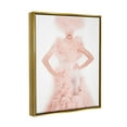 thumbnail image 3 of Stupell Pink Fluffy Fashion Gown Beauty & Fashion Painting Gold Floater Framed Art Print Wall Art, 3 of 6