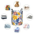 thumbnail image 6 of XMXT Collapsible Laundry Basket, Simplified Floral Print Polyester Waterproof Laundry Hampers Dirty Clothes Hamper, 62L, 6 of 8