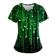 thumbnail image 3 of gakvbuo St. Patrick's Day Scrubs Tops For Women Plus Size Working Uniform With Pocket V-Neck Work Utility&Safety Tops Nursing Uniform Printed Worker Protective Working Uniform Shirts, 3 of 4