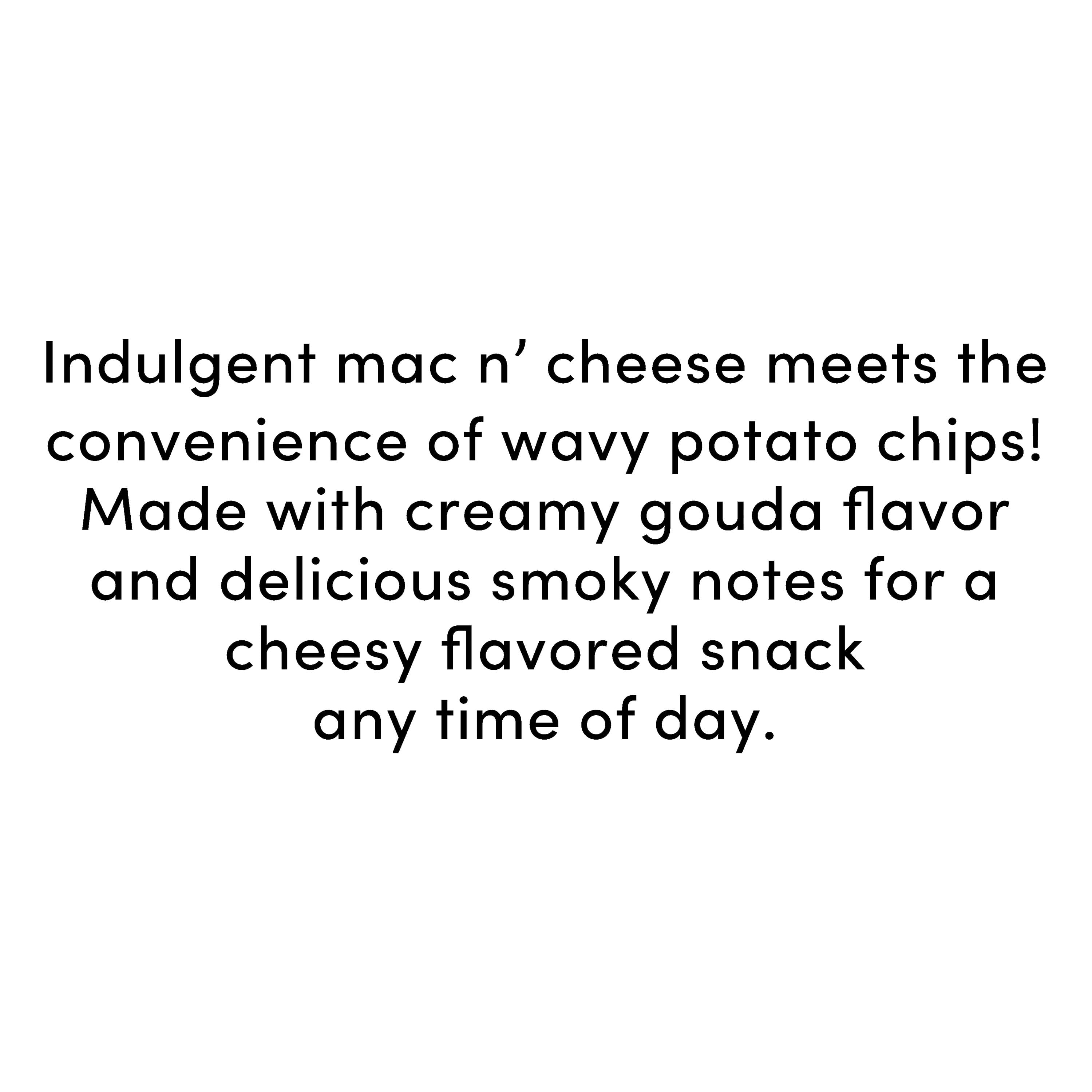 bettergoods Chef Inspired Smoked Gouda Mac N' Cheese Flavored Wavy Potato Chips, 8 oz