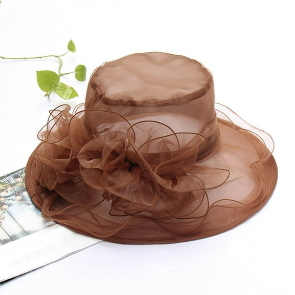 HAIJIE running hats for women European And Fashion Sun Hat Mesh Lace Flower Sun Hat Outdoor Large Brim Women's Hat Summer Womens Beach Hair Landscapers Hat Mens Gardening Hat Womens Hat Adventures Ha