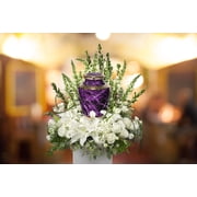 Marble Elegance Purple Urns for Cremation Ashes Large Urn XL or Small Keepsake Urns for Adult Cremation Ashes & Urns for Human Ashes for Home or Burial Cremation Urns Extra Large