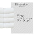 thumbnail image 2 of Home Weavers Elegance Essentials 550GSM 100% Cotton Zero Twist Super Absorbent Hand Towel (Set of 4) - 16"x24", White, 2 of 5