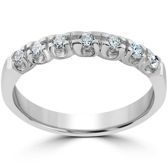 Pompeii 1/3ct Diamond Wedding Stackable Ring 14K White Gold (G/H,I2)