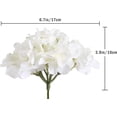 thumbnail image 4 of 10pcs Hydrangea Artificial Flowers Ivory White Fake Hydrangea Silk Flowers Heads with Stems Faux Flowers Centerpiece Table Decorations for DIY Wedding Baby Shower Party Shop Home (Ivory), 4 of 5