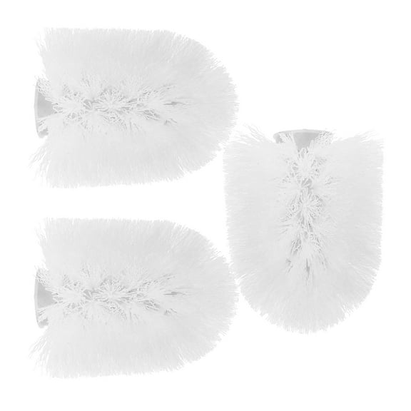HOMEMAXS 3 Pcs Toilet Replacement Brush Head Washroom Cleaning Brushes White