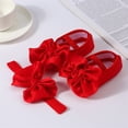 thumbnail image 3 of Aojekbee Baby Girl Mary Jane Flats Soft Non-Slip Walking Shoes with Bow Headband for Summer, 3 of 4
