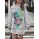 thumbnail image 1 of Nuevo vestido con capucha para mujer, vestido informal de calle de estilo minimalista, vestido de cumpleaños a la moda, top con capucha, ropa coreana con capucha 3d, 1 of 5