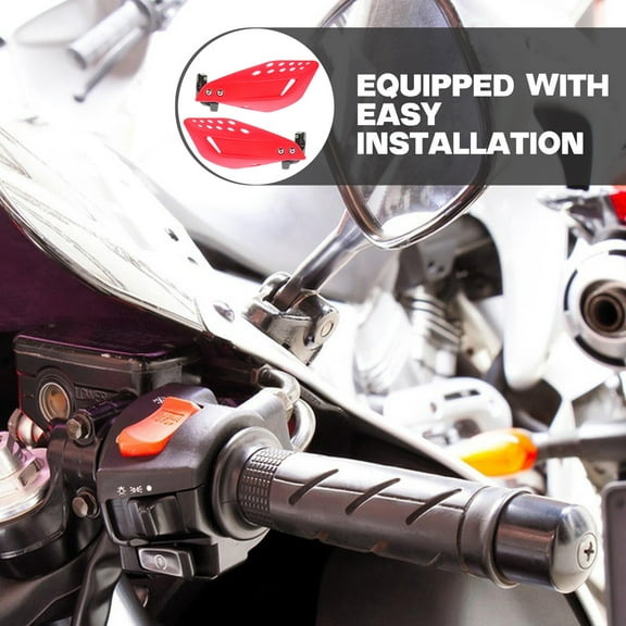 Worgeous Motorcycle Equipment Hand Guards for Atvs Red Pair Crash Protection