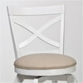 thumbnail image 4 of Bowery Hill Wood White Counter Stool Cross Back Swivel 40" Unassembled, 4 of 4