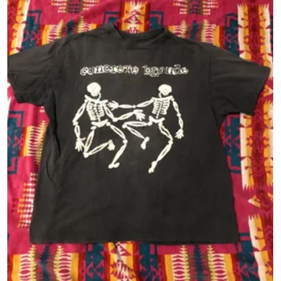 RARE Vintage Concrete Blonde Band Skeleton Cotton Shirt Unisex Concert S to 5XL CR182