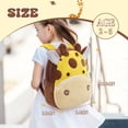 thumbnail image 2 of Lomyolo Cute Plush Animal Girls & Boys Backpack for Kids 2-6 Years - Adjustable Soft Cartoon Mini Travel Backpack for Baby Girl Boy, Machine Washable - Cute Giraffe, 2 of 5