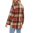 thumbnail image 3 of Shirts for Women Plaid Jackets Long Sleeve Shackets Womens Button Down Coats Warm Blouses, 3 of 3
