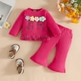 thumbnail image 2 of CZHQWE Girls Clothes 2 Year Old Girl Clothes Girl Clothes Set Little Girl Top Pants Girl Outfit Hot Pink 12-18 Months, 2 of 8