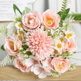 thumbnail image 1 of Ramo de flores artificiales de peonía de seda,arreglo floral artificial para centro de mesa de boda,30 cm de largo,flores artificiales realistas para rellenar jarrones y fiestas., 1 of 6