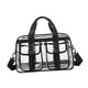 thumbnail image 5 of Bolso tote transparente de PVC con correa ajustable para el hombro, ideal para deportes y viajes de negocios. Negro, 5 of 9