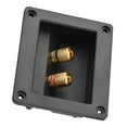thumbnail image 3 of Acoustic Components For HiFi Speaker,with 2 Mounting Holes,2 Copper Binding Post Terminal Cable Connector Box Shell,ABS Base + Copper Terminal, 3 of 8
