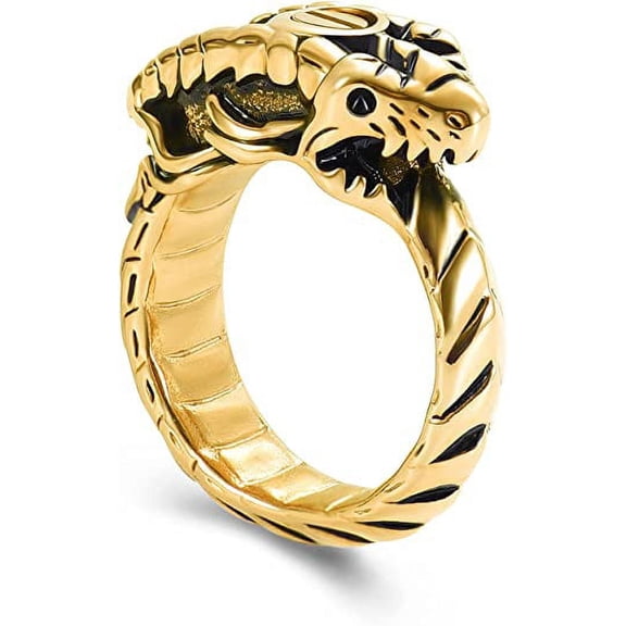 Snake Shape Cremation Urn Ring for Ashes Memorial Cremation Jewelry for Loved One Ashes Holder Keepsake Ring for Men Women NO.6-NO.10