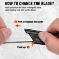 thumbnail image 4 of Workpro Folding Utility Knife 10Pcs Blades Quick Change Blade Razor Pocket Knife, 4 of 6