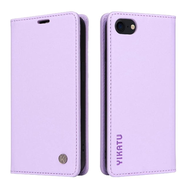 Funda para iPhone SE3/SE2 Estuche de Cuero PU Tipo Cartera con Ranuras para Tarjetas y Cierre Magnético