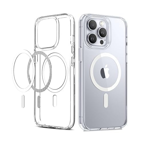 MagSafe Magnetic Clear Case for iPhone 16 Pro | Shockproof Transparent Back Cover with Camera Protection, Soft TPU Bumper, Anti-Yellow, Wireless Charging Compatible