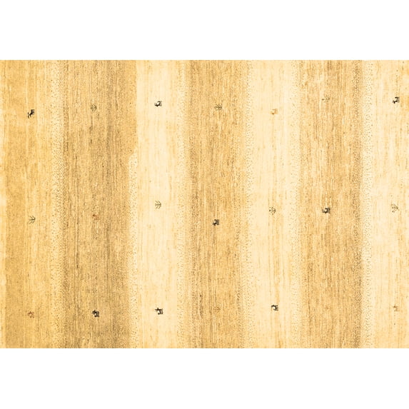 Ahgly Company Indoor Rectangle Solid Brown Modern Area Rugs, 3' x 5'