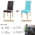 thumbnail image 5 of Chair Cover, Stretch Chair Seat Cover Removable Washable Dining Room Stool Chair Slipcovers Chair Protective Seat Covers(Candy Blue+1 pcs), 5 of 6