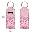 thumbnail image 2 of Yuyamidu Pink Leopard Print Chapstick Holder Keychain for Girls Women Lipstick Pouch Keychain with Ring Lightweight Lip Gloss Tube Holder Neoprene Lip Balm Sleeve Pouch, 2 of 6