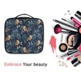 thumbnail image 6 of FORMRS Travel Makeup Bag Large Capacity Train Case Cosmetic Organizer with Adjustable Dividers, Blue Cartoon Owl Pattern, 6 of 8