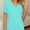 aqua, variant on Women's V Neck Tunic Tops Short Sleeve T Shirts with Side Shirring Ruched Blouse Shirts