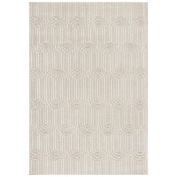 SAFAVIEH Selena Lue Geometric Area Rug, Beige, 4' x 6'