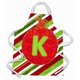 thumbnail image 1 of "Treasures CJ1039-KAPRON Christmas Ornament Holiday Initial Letter K Delantal, grande, multicolor" Caroline's Treasures CJ1039-KAPRON, 1 of 1