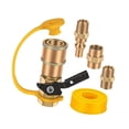 thumbnail image 2 of 1/4" RV Propane Quick Connect Fittings 1/4" Male Pipe for Picnic BBQ Outdoor, 2 of 5