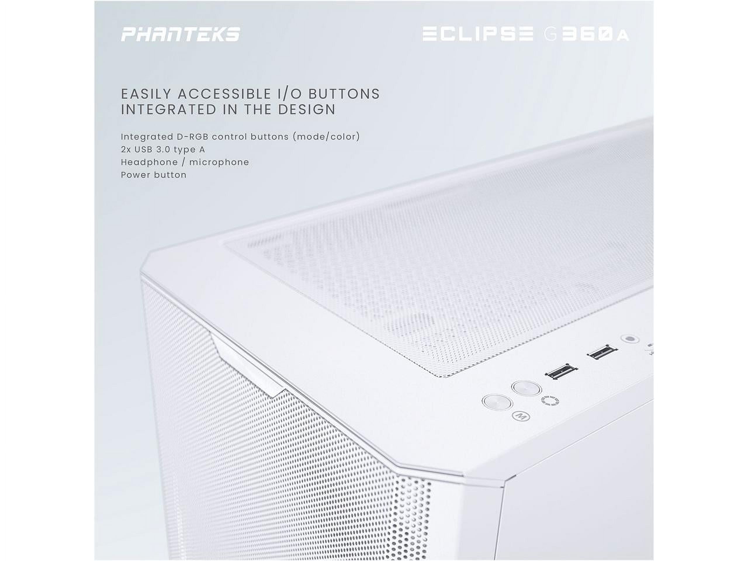Buy Phanteks Eclipse G360A DRGB (E-ATX) Mid Tower Cabinet (White) -  Computech Store