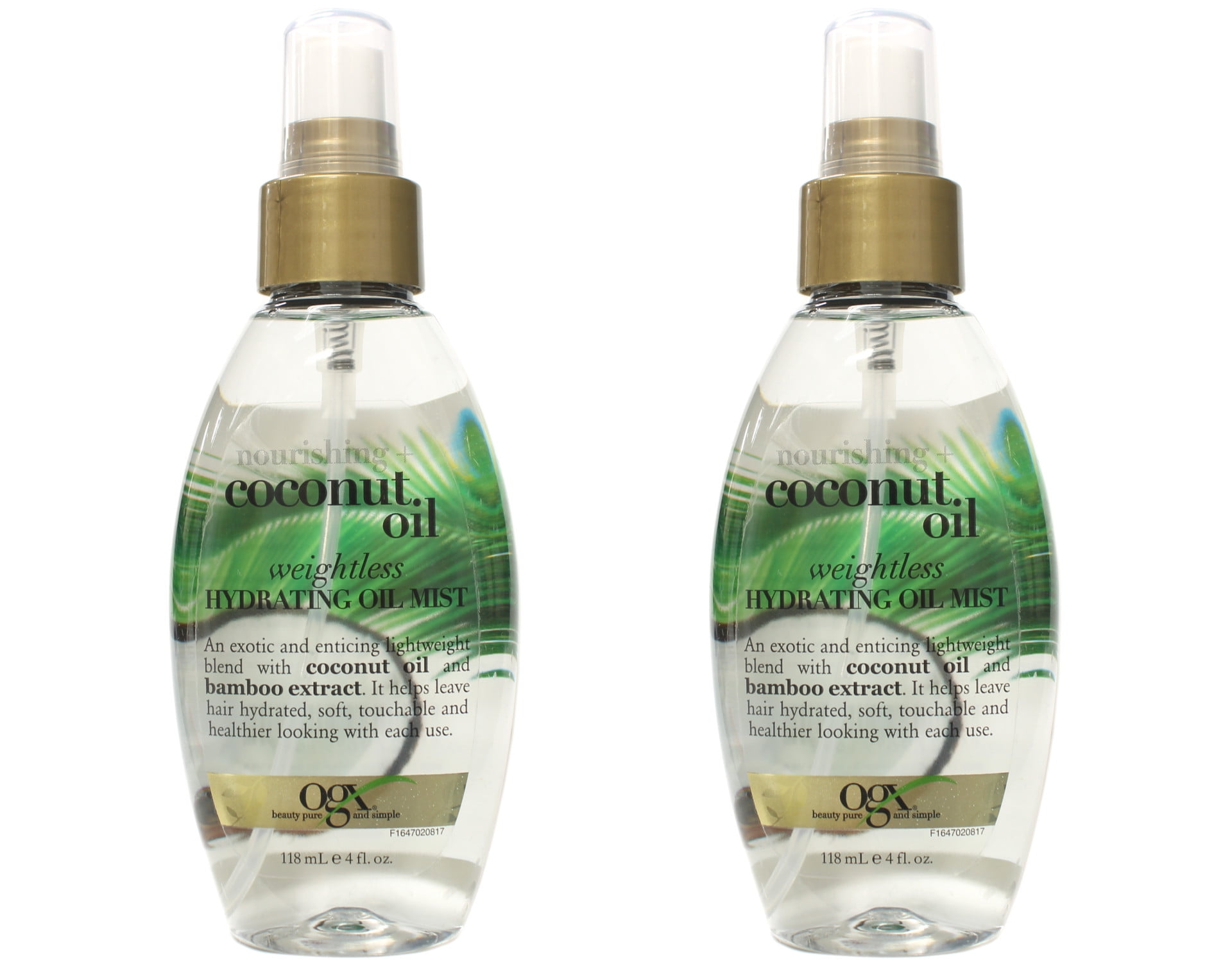 "OGX Nourishing + Coconut Oil Weightless Hydrating Oil Hair Mist, 2