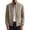 *Khaki, variant on Men's Faux Suede Stand Collar Bomber Jacket With Pockets,Full Zip Casual Lightweight Coat For Men,Black,S-5XL