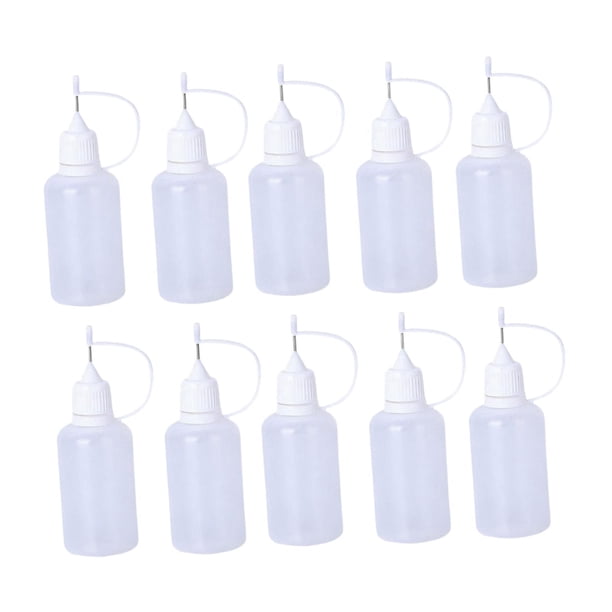 10 unidades de frascos exprimibles con boquilla de punta fina, frascos para rellenar con gotero de líquido, vacíos para rellenar con gotero de líquido 30 ml