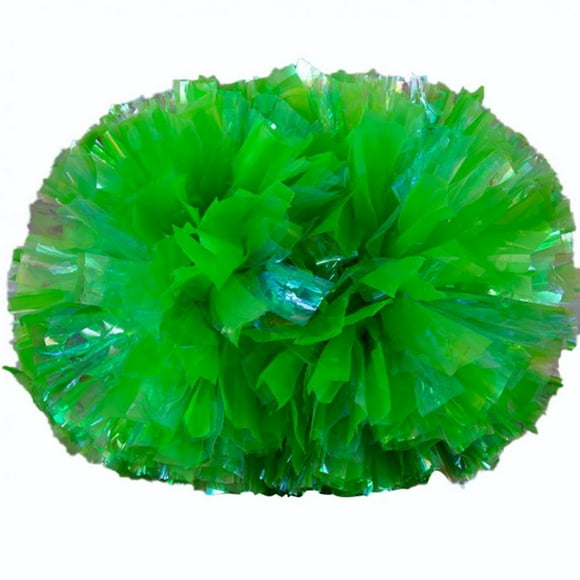 Pompons de Cheerleading en Plastique Boules de Fleurs Métalliques pour Festival Carnaval Match Sport Danse Aérobic avec Poignée Accessoires de Recharge