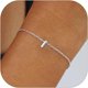 thumbnail image 1 of Pulsera Letra Inicial Mujer Plata de Ley 925 Letras de Alfabeto Abecedario Pulsera Delicada Joyería Miminalista de Nombre Regalo, 1 of 4